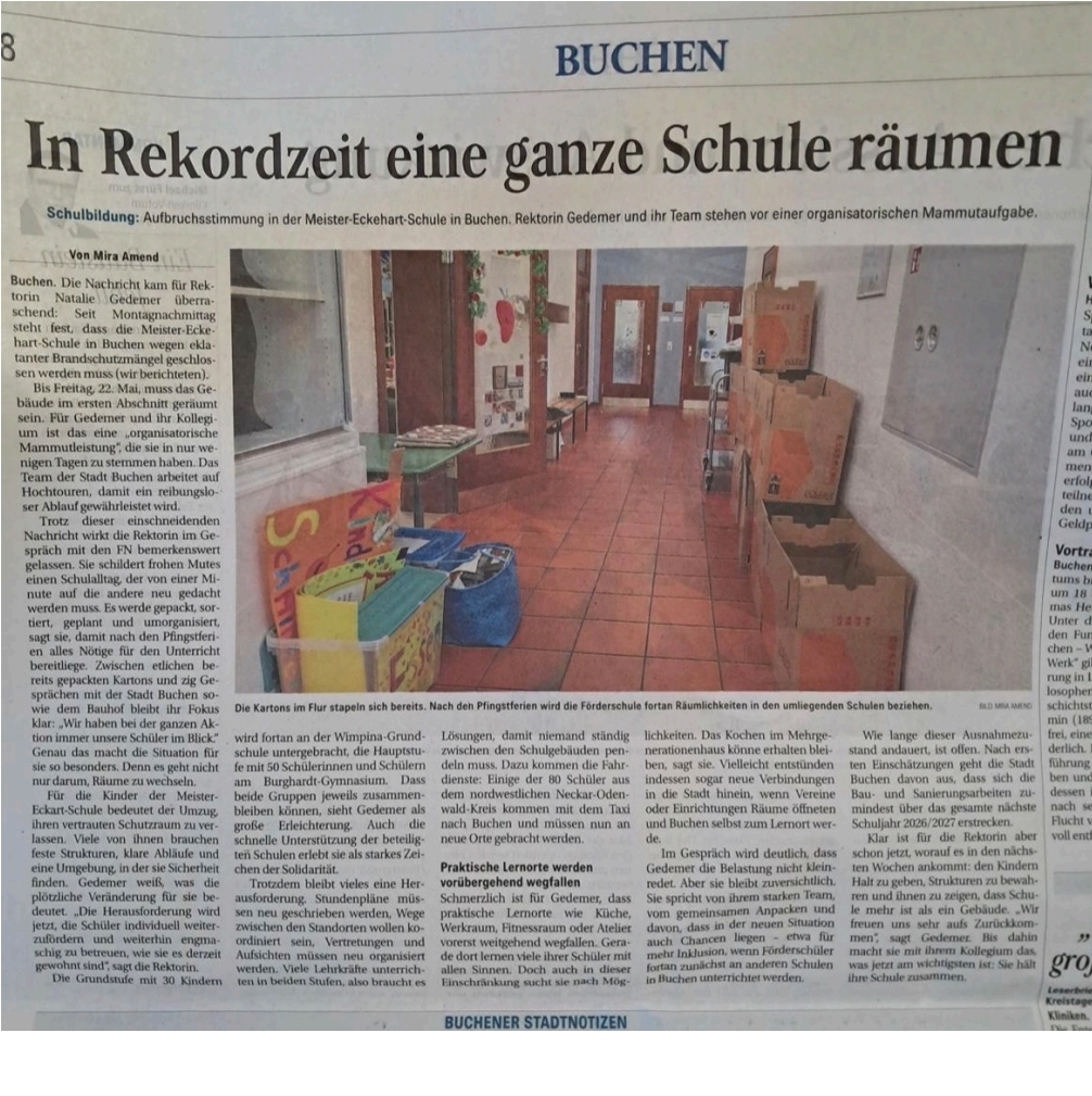 Zeitung Räumung